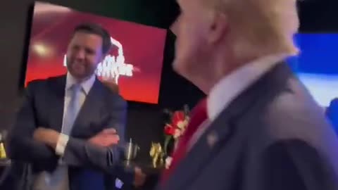 Trump Backstage with JD Vance: "How’s he playing on 𝕏? How’s he playing on TRUTH?"
