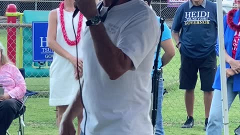Kauai Mayoral Candidate Mitch McPeek at Kauai Event 4/10/2022
