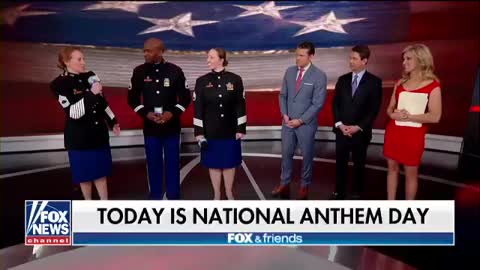 'Fox & Friends' hosts honor National Anthem Day