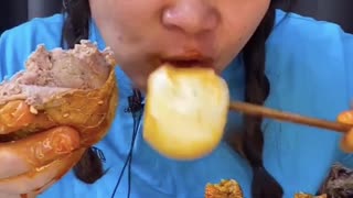 Meatballs, Stomach Lining, Fried, Mukbang ASMR