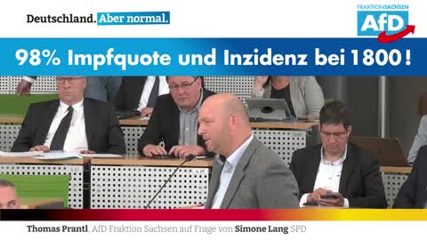 98% Impfquote ist doch klasse? Trotzdem eine Inzidenz von 1800 SPD blamiert sich im Landtag