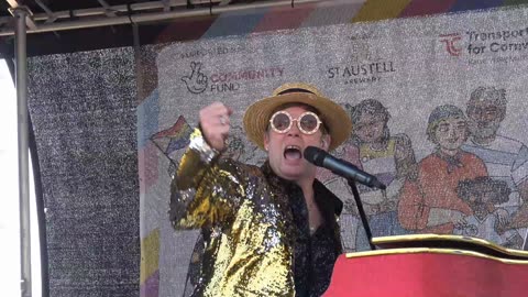 Penzance Cornwall Gay LGBTQIA+ Pride F Lton John Elton John Impersonator Part 4 . 1st June 2024