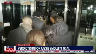 Jussie Smollett arrives at court for the verdict of his hate hoax trial