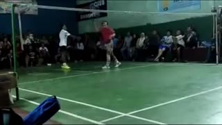 Playing badminton with flashing shoes [part 7]