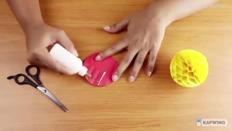 How to make a Paper Honeycomb Ball DIY with paper craft