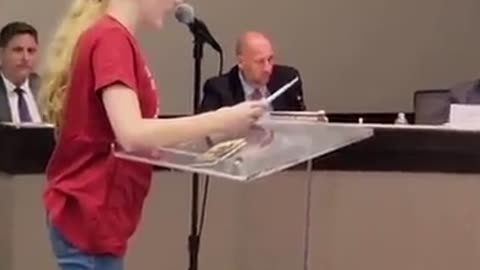 Brave girl makes woke school board PANIC with genius stunt: "This is America!"