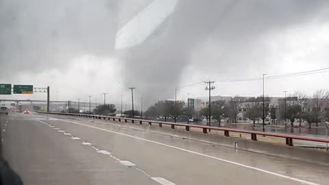 Round Rock Texas Tornado Viewed From Interstate