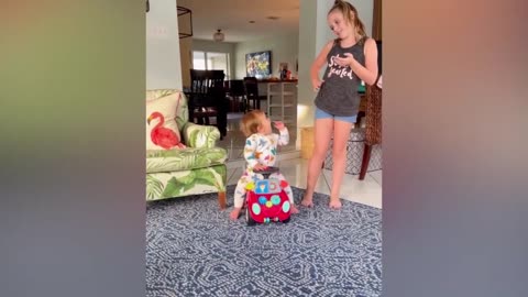 Funny Baby Playing with Daddy Moments