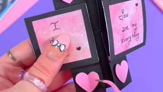 DIY - Endless Love Card - Valentine's Day Card -Mini Photo Album #shorts #youtubeshorts