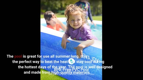 Read Remarks: Inflatable Swimming Pool, EVAJOY 92'' x 56'' x 20'' Family Blow up Swim Pools, Ki...