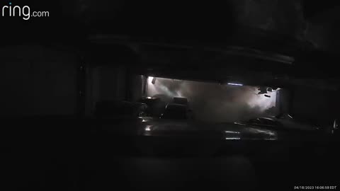 Video footage of NYC parking garage collapse from a car inside the garage