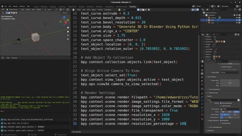 Generate 3D In Blender Using Python Script