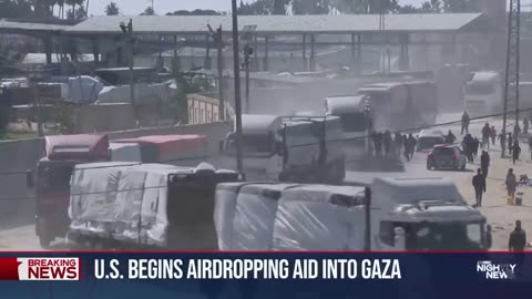 U.S. Airdrop Pallets Of Thousands Of Meals Into Gaza