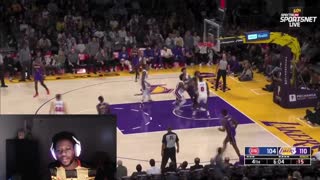 LAKERS VS PISTONS 4TH QUARTER LIVE REACTION