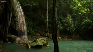 Native American Flute Music vid1003tha, Waterfall and Rain Sounds Relaxing, Meditation, Music