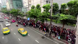 Hundreds protest outside Myanmar embassy in Bangkok