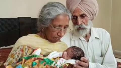 70 year old indian women gives birth to fist baby