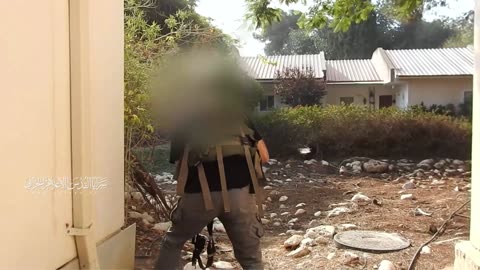 Hamas media shared footage of Hamas fighters storming settlements around Gaza: