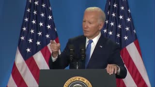 Biden randomly starts SCREAMING during his "press conference"