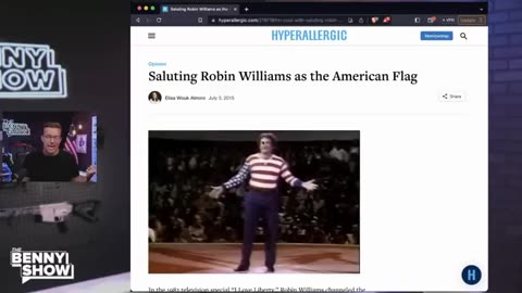 Benny Johnson-Robin Williams Patriotic Salute To The American Flag Will Bring A Tear To Your Eye