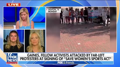 Fox News - Riley Gaines, female activists attacked by leftist protesters