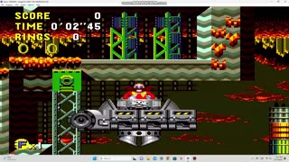 sonic cd collision chaos zone 3 (3"90) on emulator