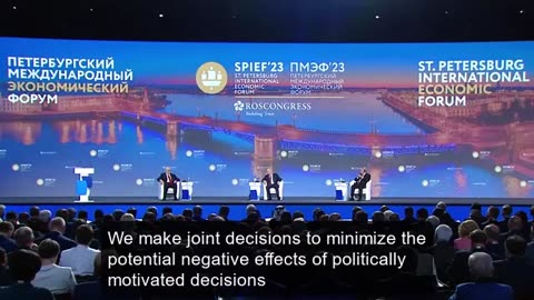 Putin Speaks about Economic Hybrid War from West at SPIEF 2023