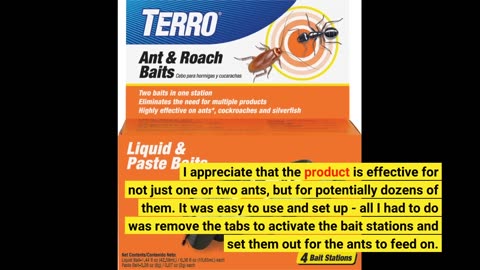 TERRO T334B Indoor Multi-Surface Liquid Ant Bait and Ant Killer - 4 Discreet Ant Bait Stations