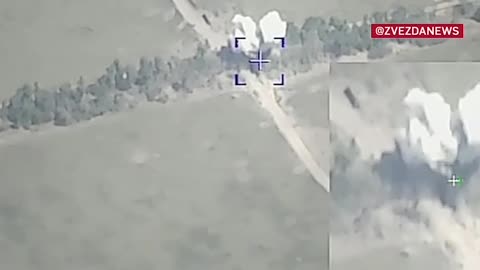 🔥💥Footage of a precision munition strike on a detected Ukrainian mortar position