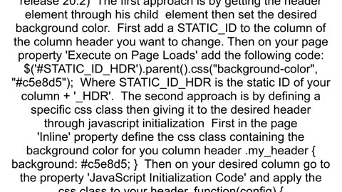 Customize Interactive Grid header using configuration object