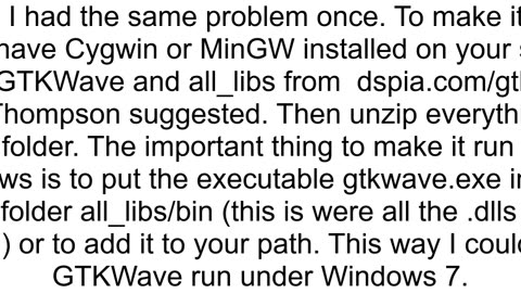 How do I install GTKWave on Windows