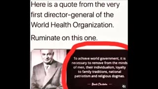 W.H.O. has always wanted a 1 world government