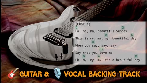 Beautiful Sunday Guitar🎸 Backing Track without Vocal