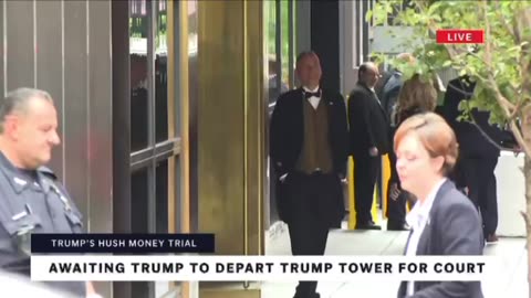 President Trump departs Trump Tower this morning