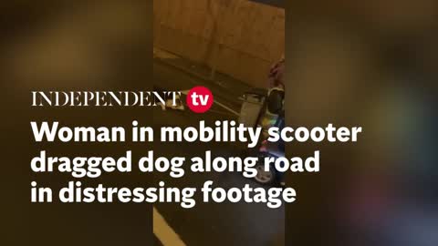 Woman in mobility scooter dragged dog along road in distressing footage