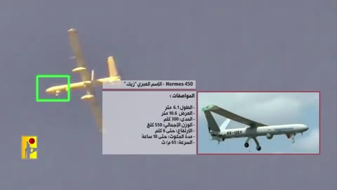 Footage of Hezbollah shooting down the Elbit Hermes 450 UAV of the IDF inside lebanon