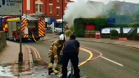 Fire Fighter Opening Fire Hydrant