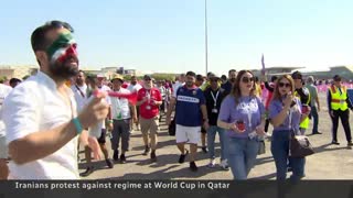 Activists take to Qatar World Cup to protest Iran