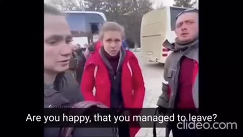 Russian soldiers thanked for saving Ukraine civilians from Ukrainian atrocities.