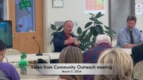 Video clip from the Community Outreach Meeting in Eldersburg on March 5, 2024