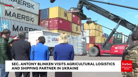 Sec. Antony Blinken Visits Ukrainian Agricultural Logistics And Shipping Partner