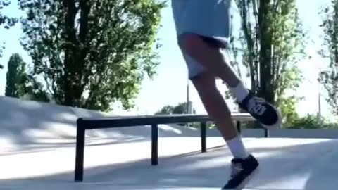 dude snaps his ankle boardsliding a rail.