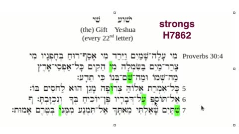 Yeshua - Code in Proverbs 30:4 -