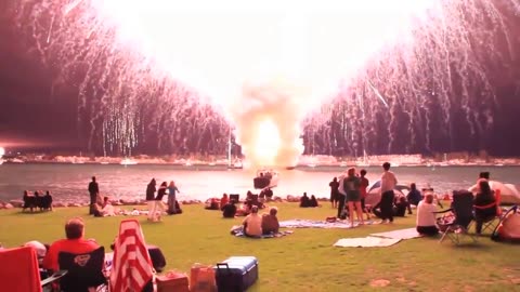 Fireworks show in San Diego where a computer glitch caused the entire 18 minute show