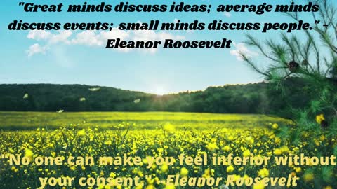 Great Minds discuss Ideas.....