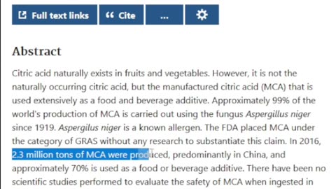 "Niger" means "Black" [Manufactured Citric Acid and MOLD]