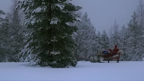 Weihnachtsmann Video für Familien Aufbruch des Weihnachtsmanns Lappland, Santa Claus reindeer ride