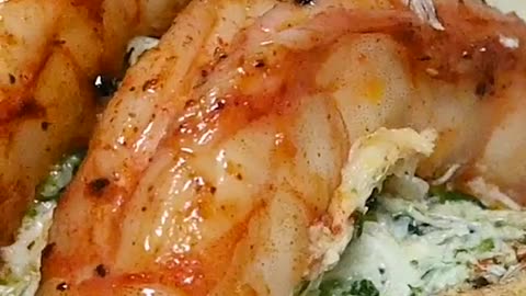 Crab and Shrimp Stuffed Salmon Recipe 🦀🍤
