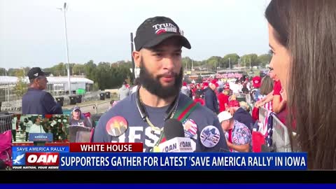 Supporters gather for latest ‘Save America Rally’ in Iowa