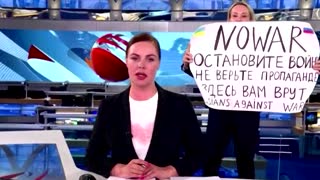 Russian TV protester: I hope it was not in vain